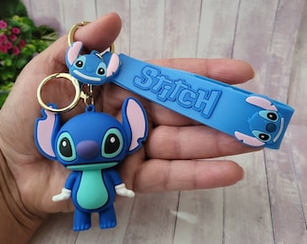 Stitch Disney Key Wristlets, Disney Keychain Key Fob, Gift for her, Mickey and Minnie Key Holder Accesories, Bag Charm, Fish Extender Gifts