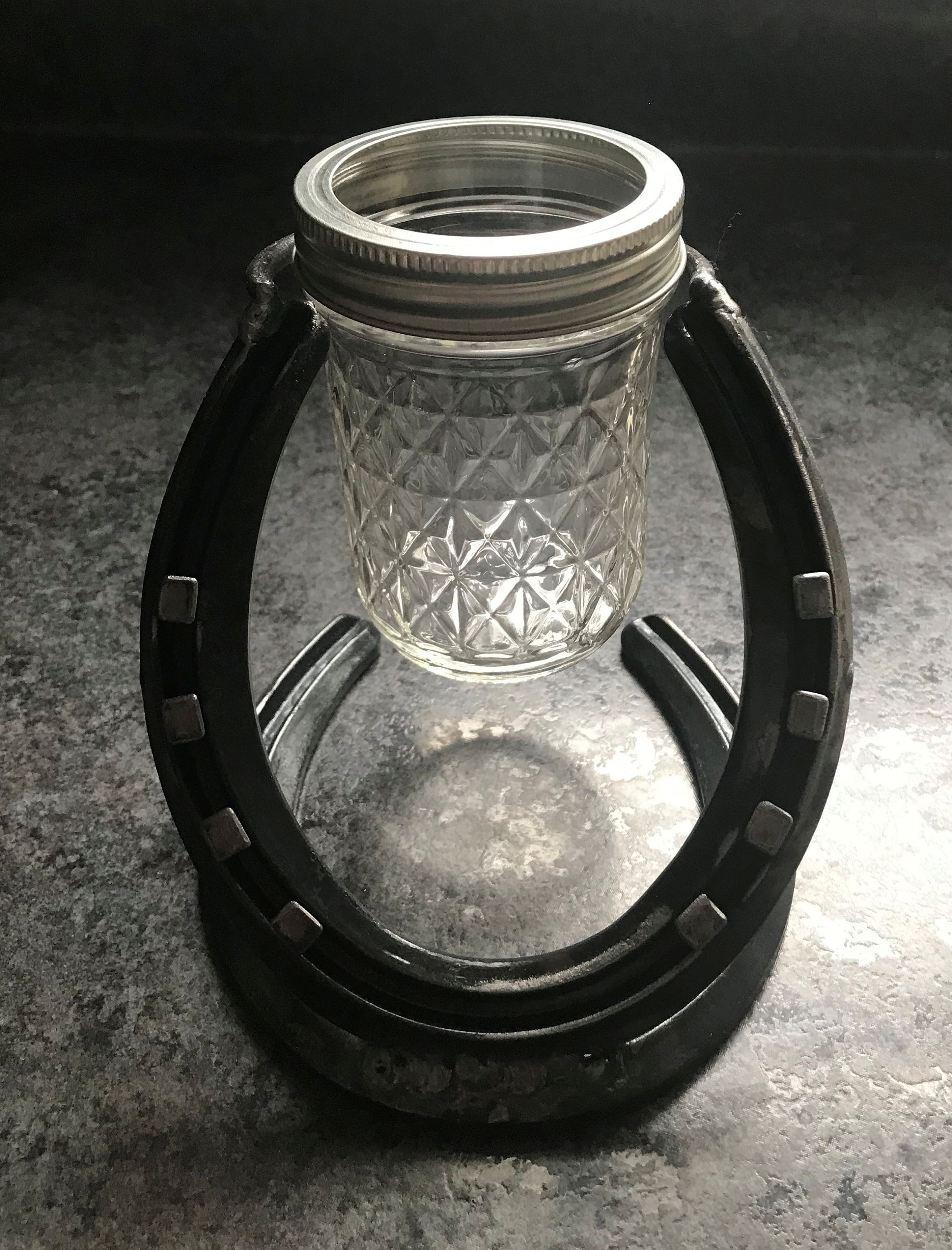 HORSESHOE VASE & HOLDER W/ Horse Nails Centerpiece Etsy