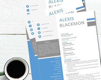 Professioneel CV-sjabloon voor Word Direct downloaden Mac-pagina's en Google Docs Compatibele CV-bundel Sollicitatiebrief Referenties 1 en 2 pagina's