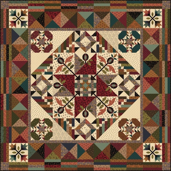 Riverside Knoll 2022 Block of the Month Kit by Kim Diehl