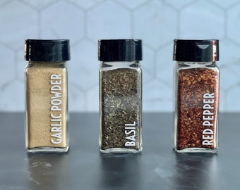 Spice Jar Labels - Contemporary Modern Design