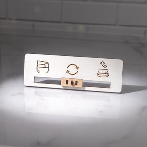 Aimant gravé pour lave-vaisselle propre : organisation de la cuisine