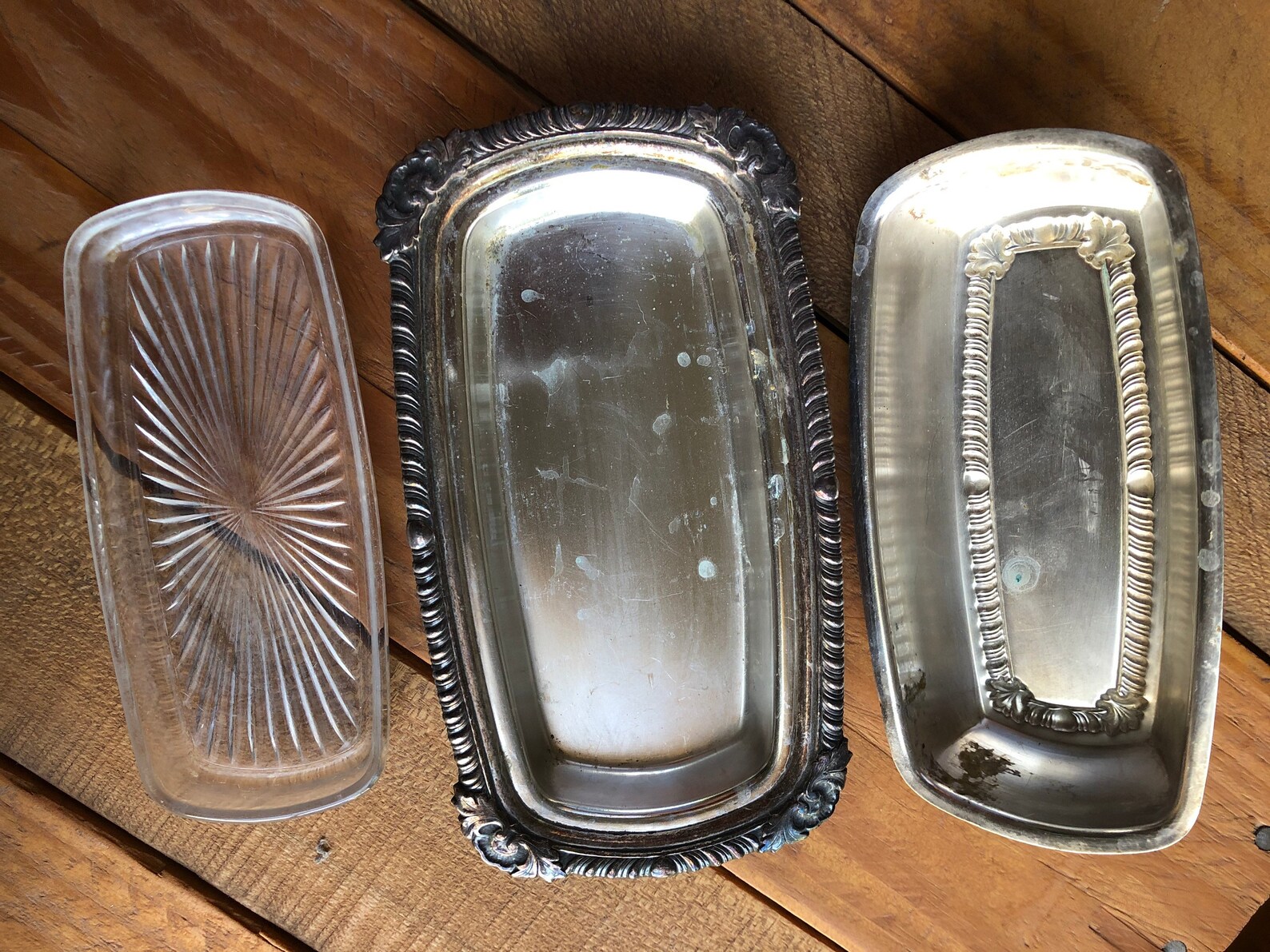 Pilgrim 73 Silverplated 3pc 1 4 Pound Butter Dish Etsy