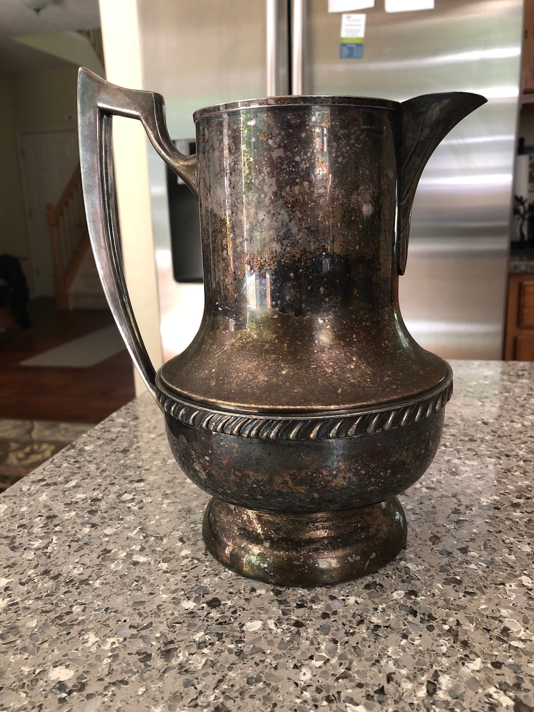 Silver On Copper Pitcher