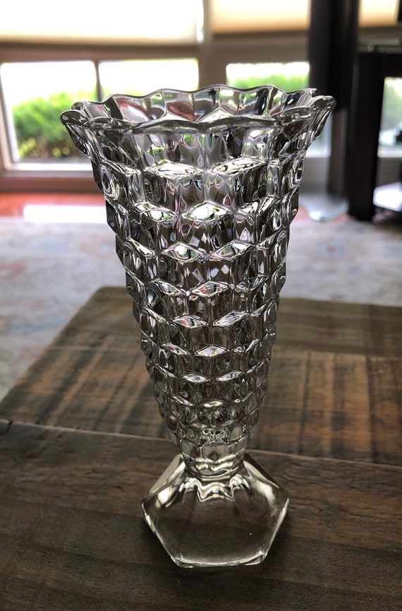 American Fostoria Flared Bud Vase 6 Etsy