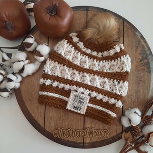 Fall Tweed White Texture Gingerbread Beanie Knit Toque, Woodland Fall inspired Beanie, Easy gift ideas for her, Back to School Beanie Hat
