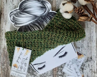 Fall Twisted Haystack Ear Warmer, handmade Head band, Crochet head warmer, Twist Headwarmer, Warm Chunky knit Headband