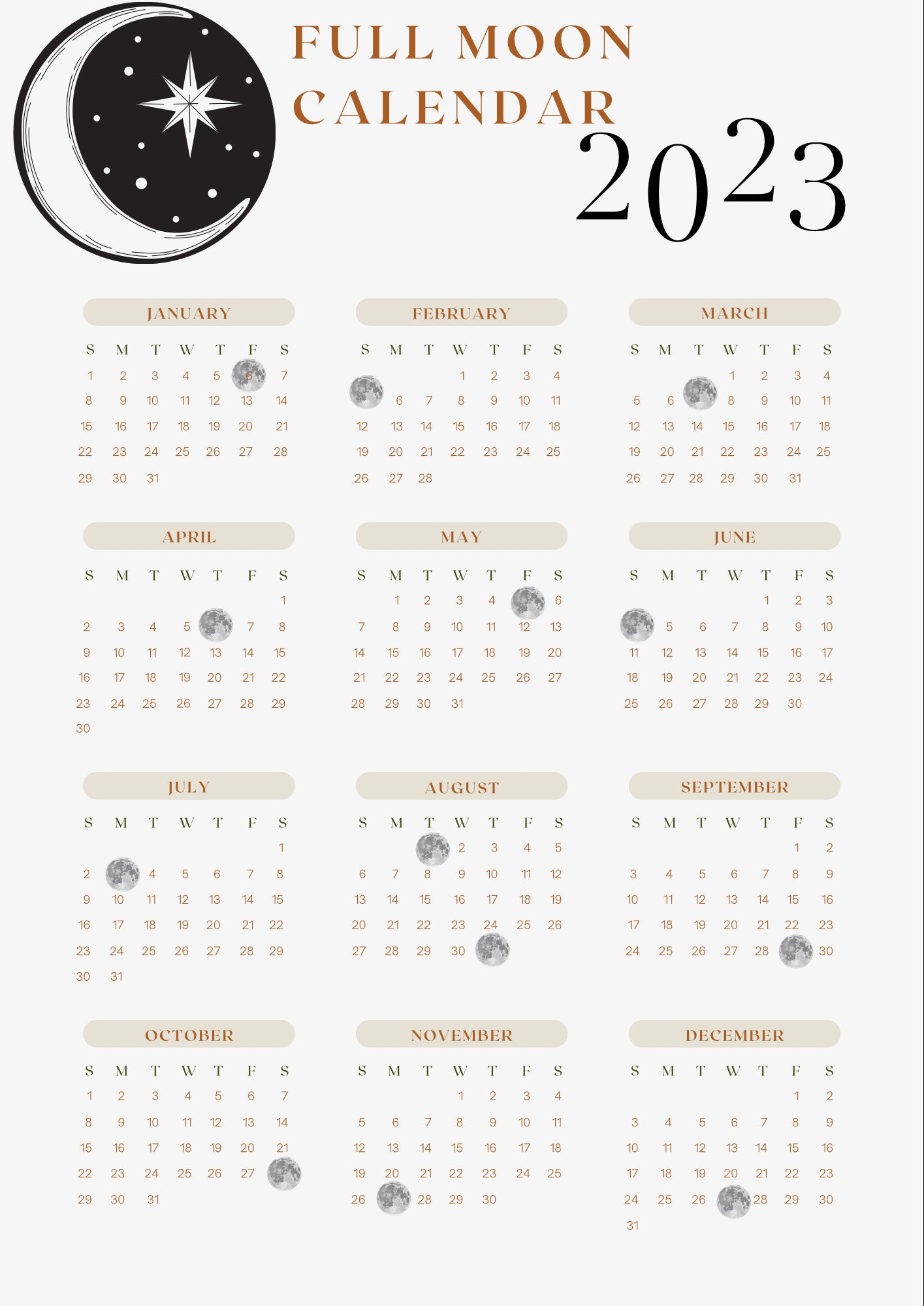 Full Moon Calendar 2023: Which days will have a full moon in 2023?