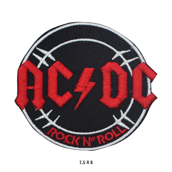 Logo of Music Band ACDC Rock  Embroidered applique iron on Patch 