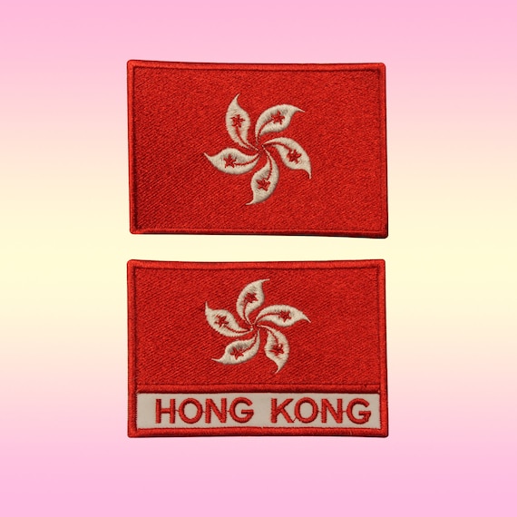 HONG KONG National Flag Embroidered Iron On Sew On Patch Badge For Clothes etc
