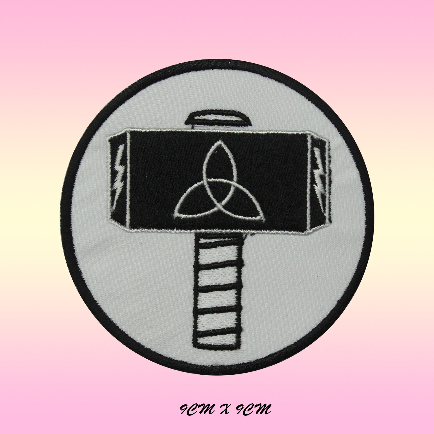 THOR Hammer Logo Mjolnir Super Hero Embroidered Iron on Patch THOR Hammer Logo Mjolnir Super Hero Embroidered Iron on Patch