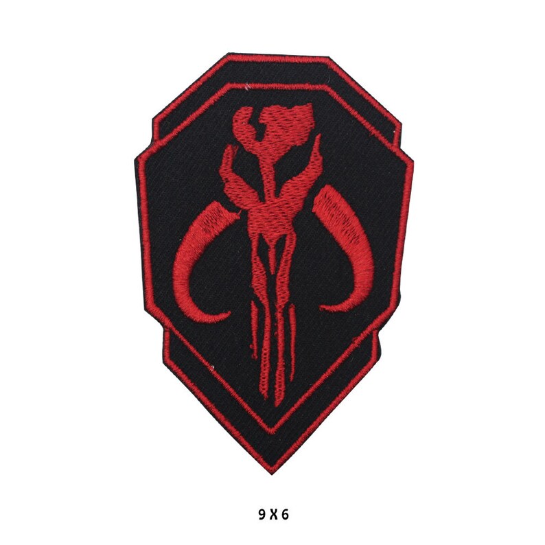 Mandalorian Double Shield Superhero movie Patch Embroidered Iron on Patch Sew on Badge