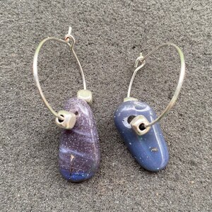 Purple Slag Earrings