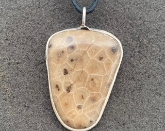 Colgante de P-Town (piedra de Petoskey)
