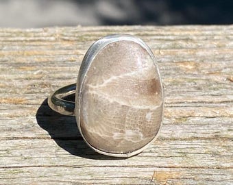 Anillo P-Town (Piedra Petoskey)