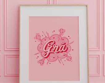 Grá A3 Art Print