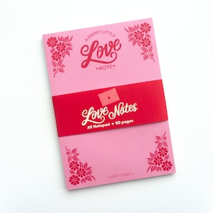 Bloc de notas con carta de amor tamaño A5