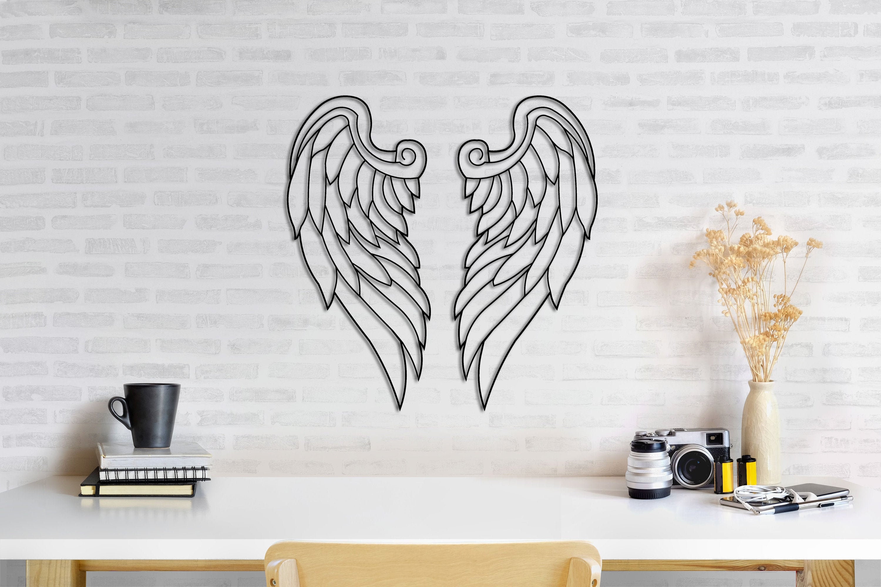 Angel Wings Wall Decor Metal Wall Hanging Metal Wall Art Etsy