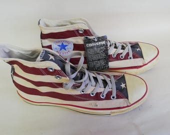 Vintage 2012 Converse All Star Chuck Taylor, Amerikanische Flagge, Stil Distressed Brand-Neu. Größe: US 9