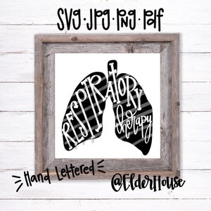 Respiratory Therapy Word Art SVG file