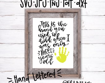 This is the Hand You Used to Hold Kids Printable Handprint Artwork Etsy