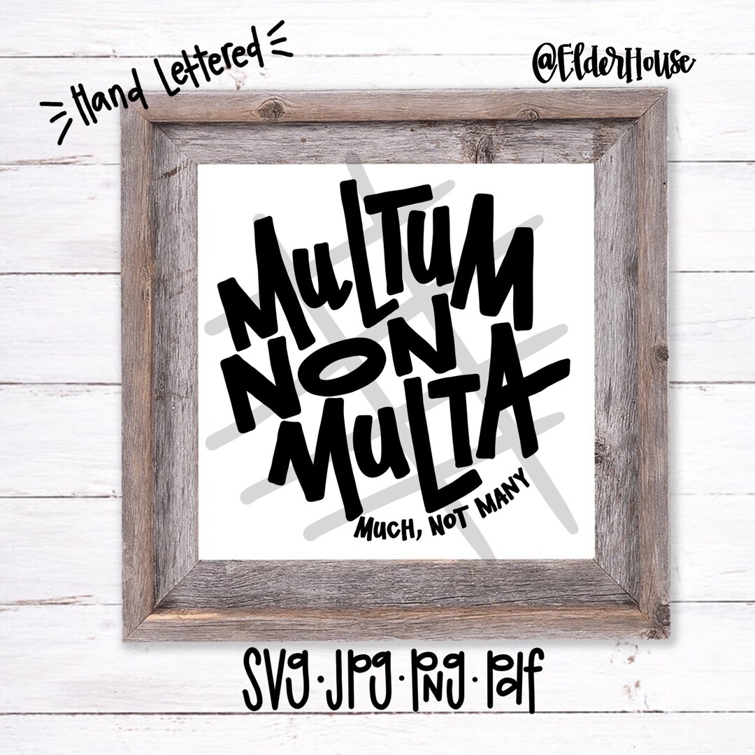 Multum Multum Non Multa Latin SVG Digital File - Etsy