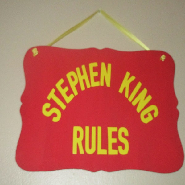 The Monster Squad Stephen King Rules wall sign