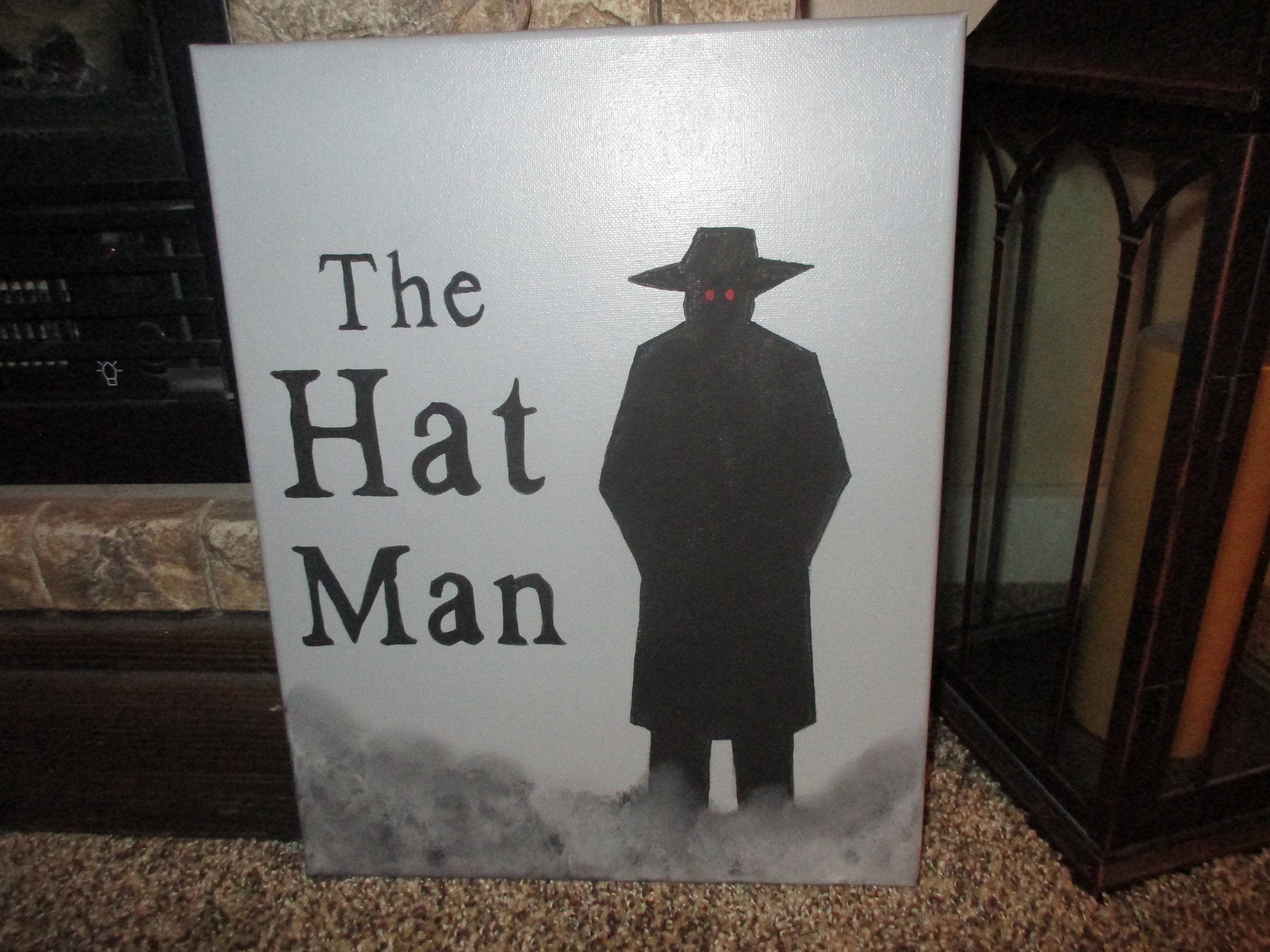 The Hat Man Paranormal Acrylic Painting -  Ireland