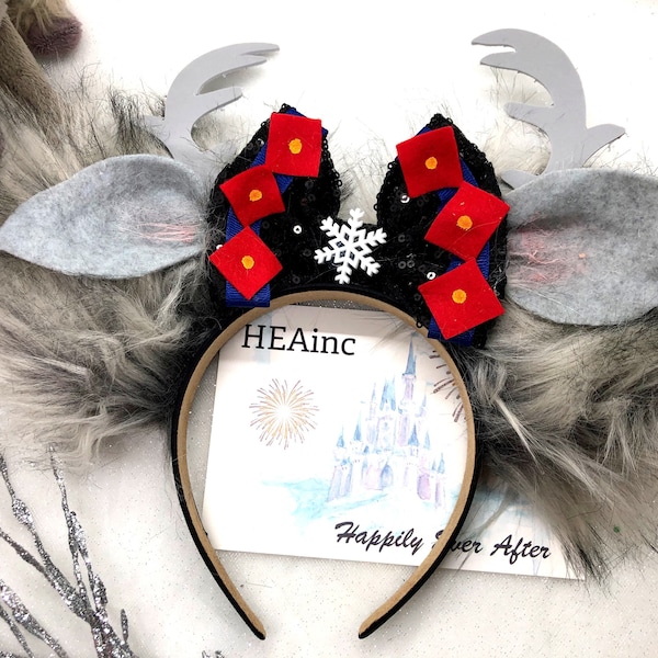 Double sided Sven ears, frozen ears, anna ears,elsa ears, Mickey ears, Minnie Ears, Disney inspired ears,