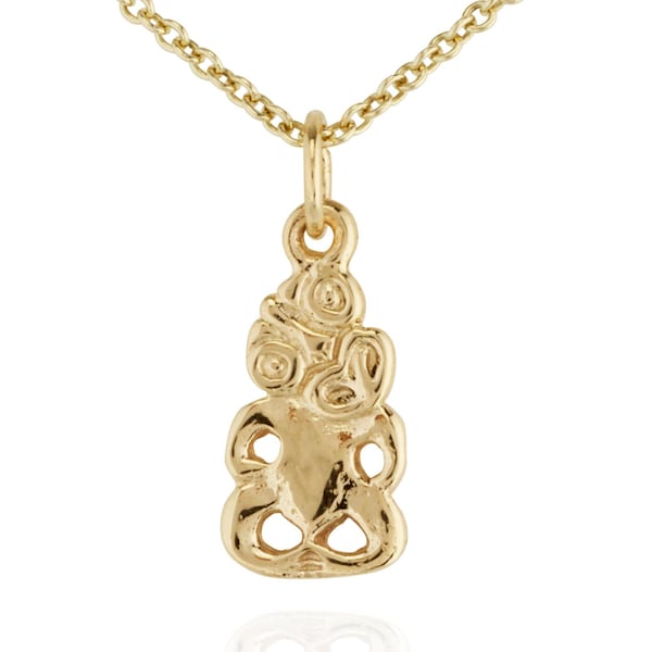 Solid 9ct Gold Tiki Charm Pendant