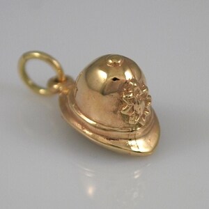 Massiver 9 Karat Gold Polizist Helm Charm Anhänger