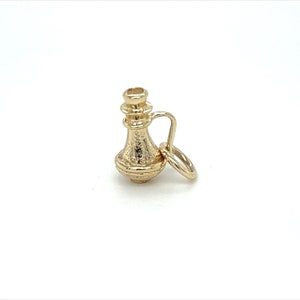Massiver 9 Karat Gold Flachmann Charm Anhänger