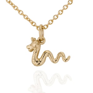 Solid 9ct Gold Sea Dragon Charm Pendant