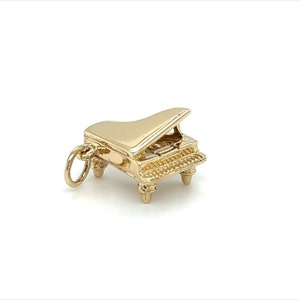 Solid 9ct Gold Piano Charm Pendant