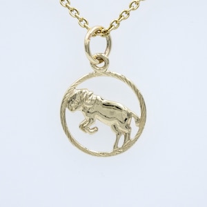 Massiv Gold 9ct Widder Charm Anhänger