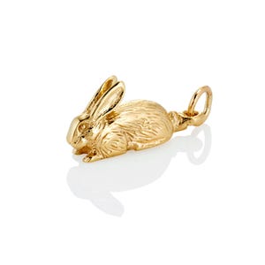Solid 9ct Gold Rabbit Charm Pendant