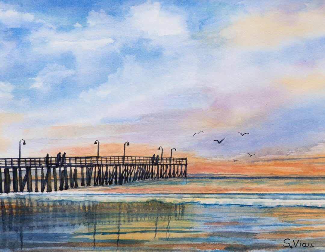 Central Coast California Cayucos cayucos Pier Etsy
