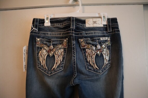 Miss Me Womens 30 Boot Jeans Cross 