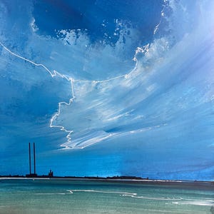 Vista di Poolbeg da Sandymount A4 - Etsy 278