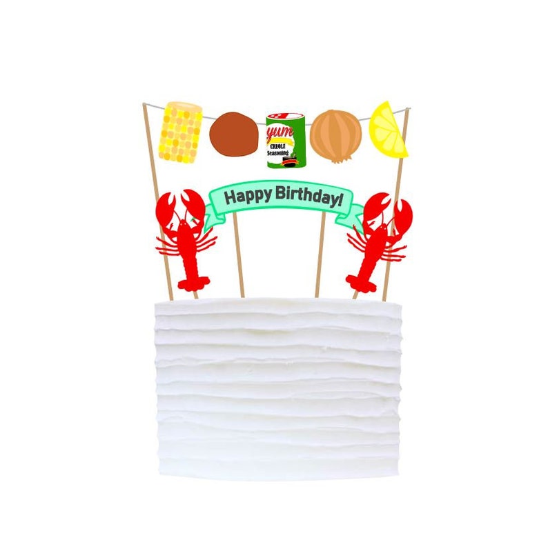 Crawfish Boil Cake Topper Crawfish Boil Birthday Party Etsy