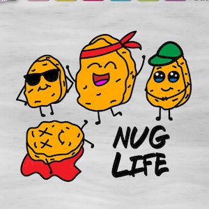 Download Nug Life Svg Chicken Nuggets Svg Fast Food Svg Chicken Etsy