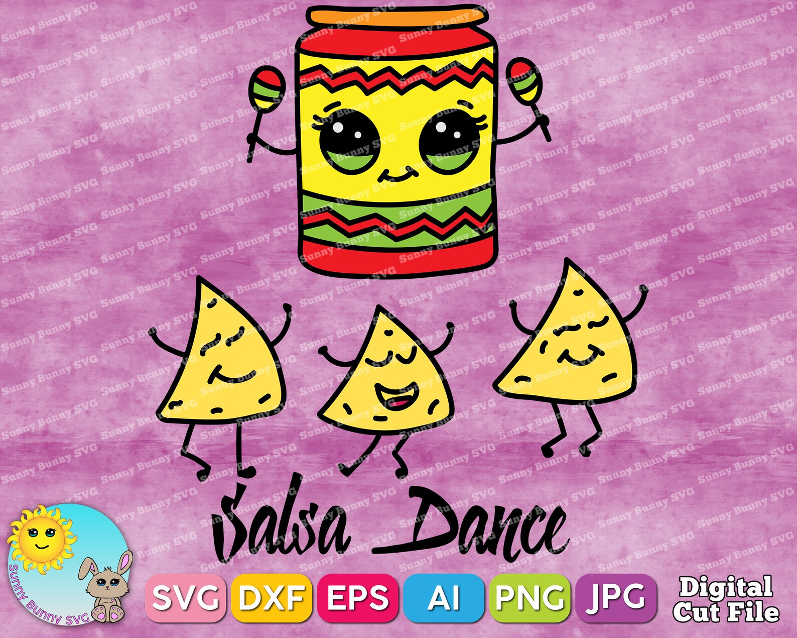 Chips and Salsa svg salsa dance nacho chips tortilla Etsy