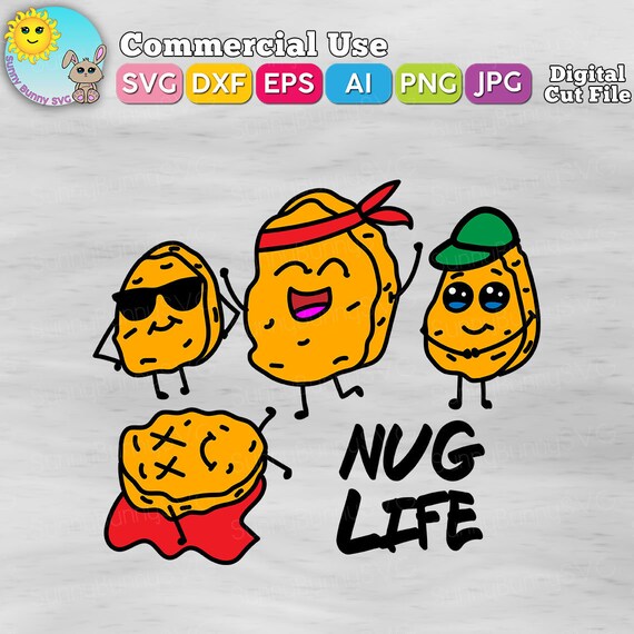 Nug life svg chicken nuggets svg fast food svg chicken | Etsy