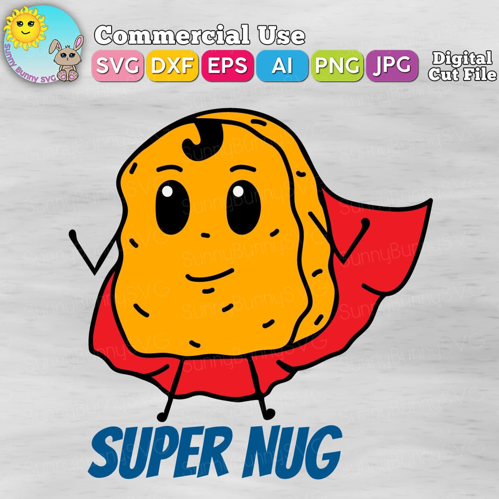 Super Chicken Nugget SVG Chicken Tenders Chicken Sublimation Png Cute