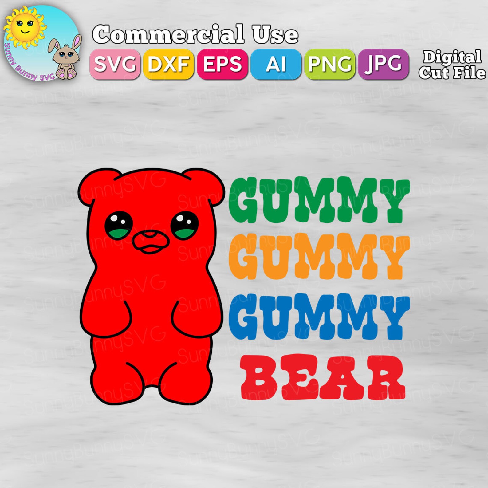 Gummy Bears SVG Gummie Candy Kawaii Food Sweet Treats Etsy