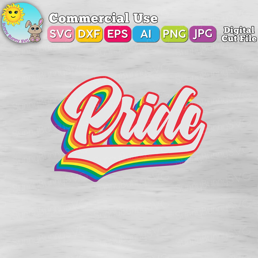 Gay Pride SVG Rainbow Svg Retro Pride SVG Bisexual Pride - Etsy