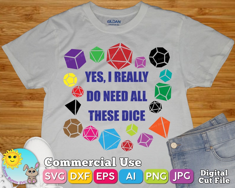 Download Oui jai vraiment besoin de tous ces dés SVG Chemise du MDN ...