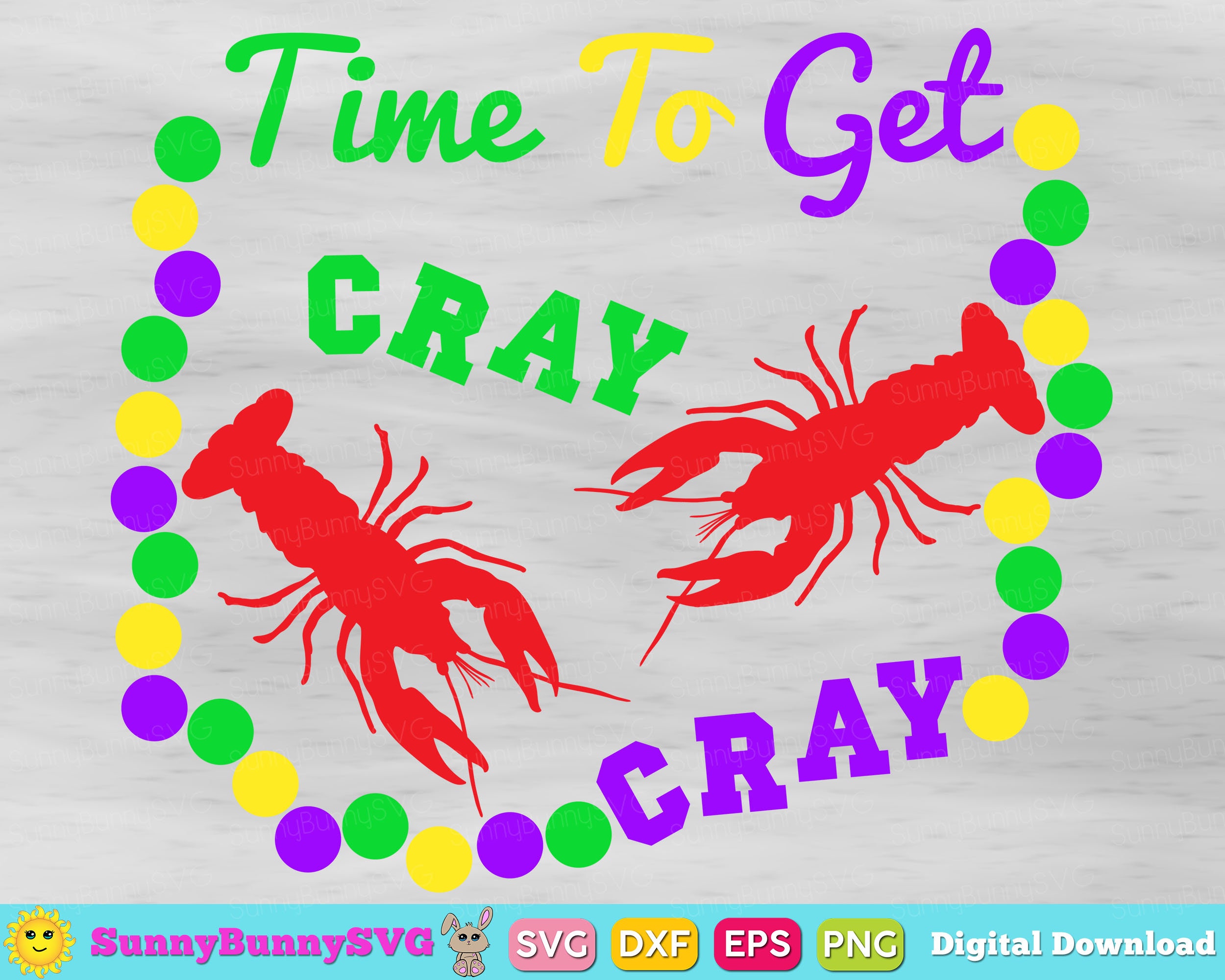crawfish mardi gras beads