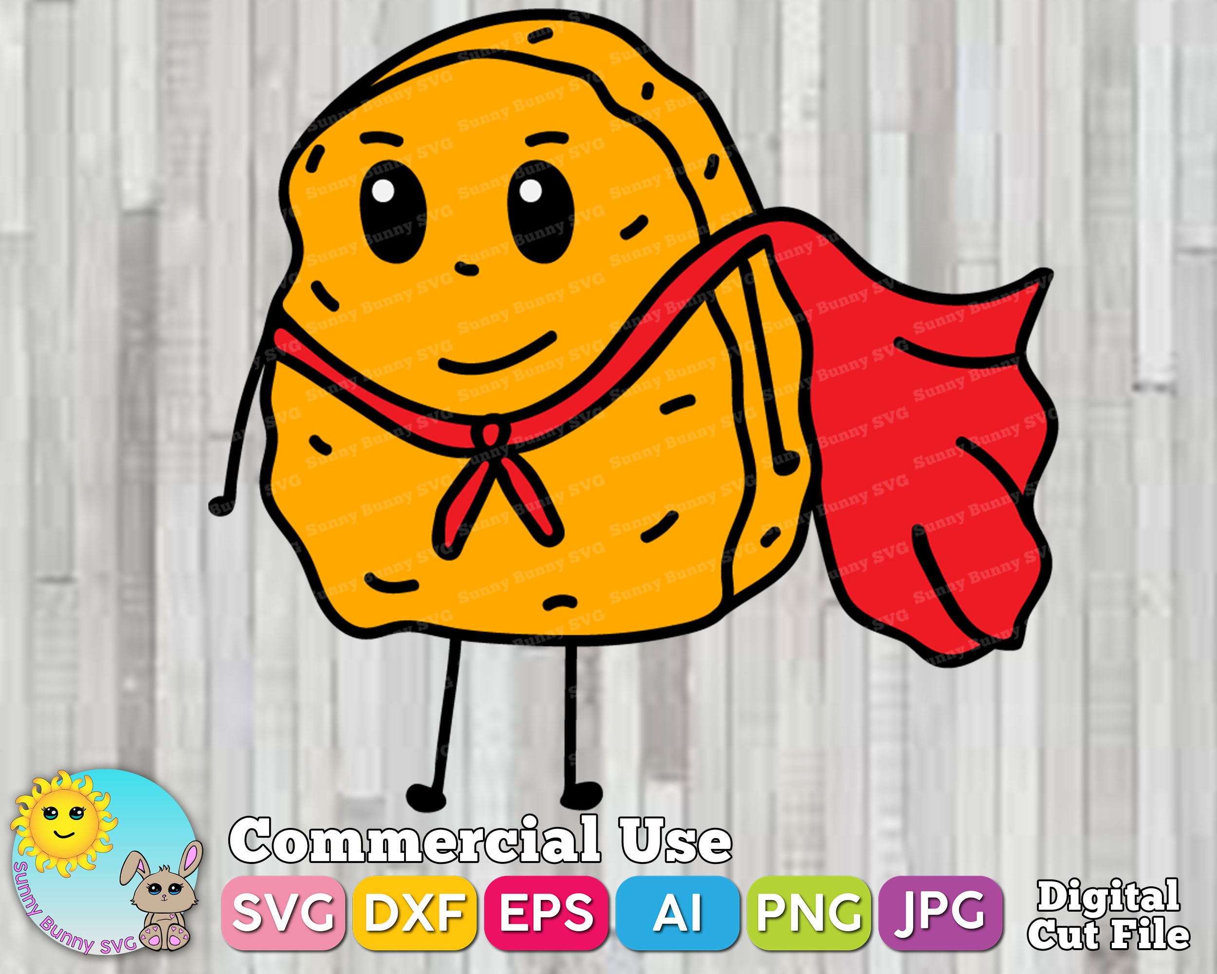 Chicken Nugget Side Cape SVG Chicken Nuggets Svg Chicken Sublimation