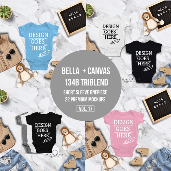 Bodysuit Mock Up Bella Canvas Bodysuits 134b 20 Mockups Etsy